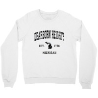 Dearborn Heights Michigan Mi Vintage Athletic Blac Crewneck Sweatshirt | Artistshot