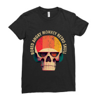 Bored Angry Monkey Retro Skull Ladies Fitted T-shirt | Artistshot