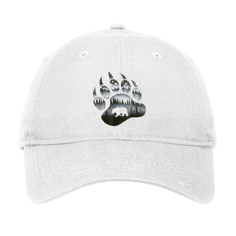 Touching Ghost Of The Spirit Bear Paw Native Ameri Adjustable Cap by bonne | Artistshot