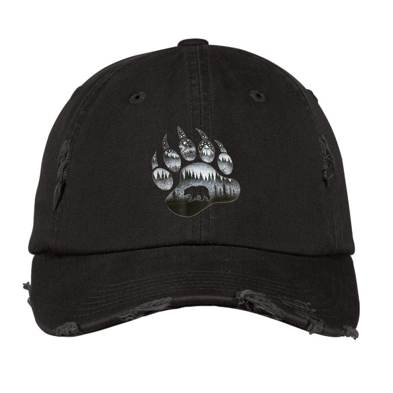 Touching Ghost Of The Spirit Bear Paw Native Ameri Vintage Cap by bonne | Artistshot