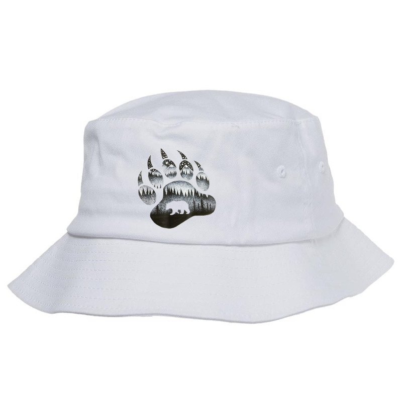 Touching Ghost Of The Spirit Bear Paw Native Ameri Bucket Hat by bonne | Artistshot