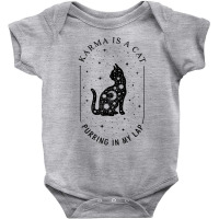 Karma Is A Cat Purring In My Lap T Shirt Baby Bodysuit | Artistshot