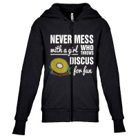 Track And Field Girl Discus Thrower T Shirt Youth Zipper Hoodie | Artistshot