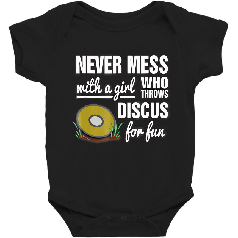 Track And Field Girl Discus Thrower T Shirt Baby Bodysuit by bonne | Artistshot