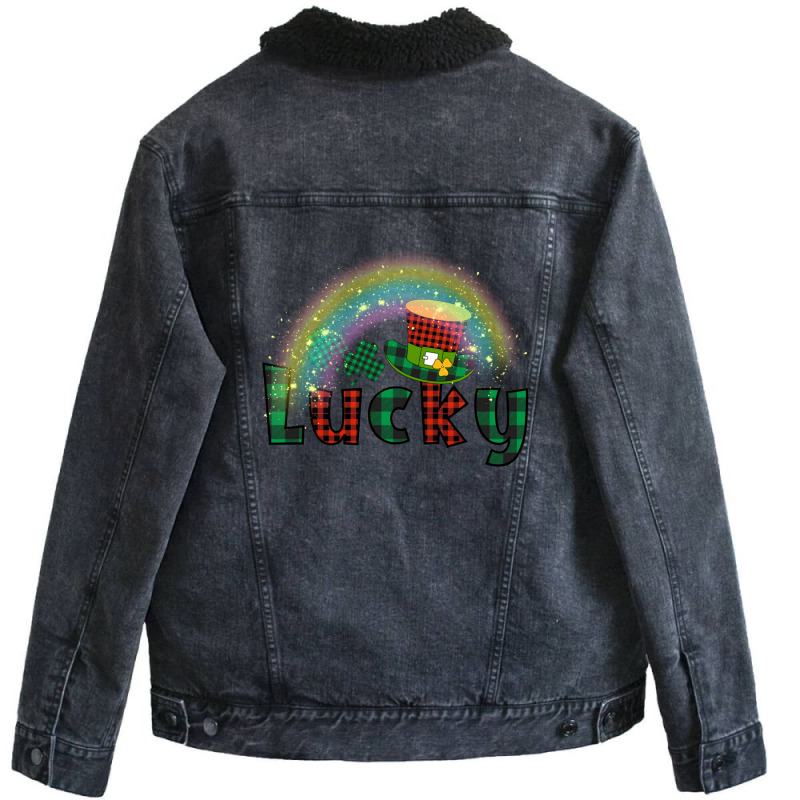 Lucky Irish Colors Unisex Sherpa-lined Denim Jacket | Artistshot