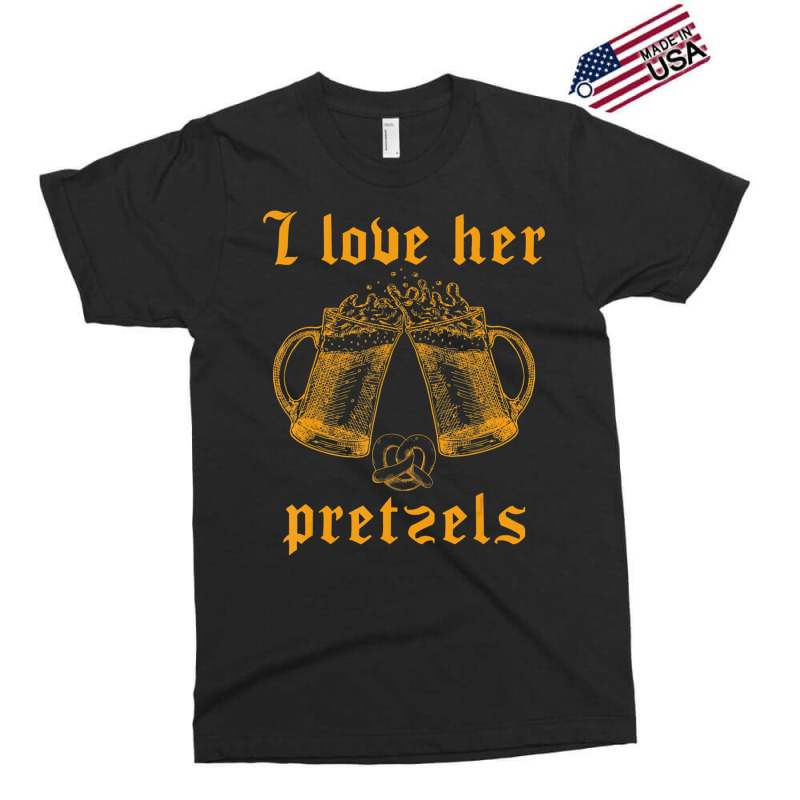 Mens I Love Her Pretzels Oktoberfest Couple Matchi Exclusive T-shirt | Artistshot