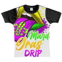 Mardi Gras Dripping Lips Funny Mardi Gras Drip Col Graphic Youth T-shirt | Artistshot