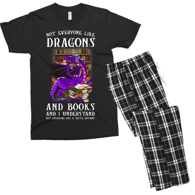 Not Everyone Like Dragons And Books Dragon Men's T-shirt Pajama Set by kerrmanthez | Artistshot