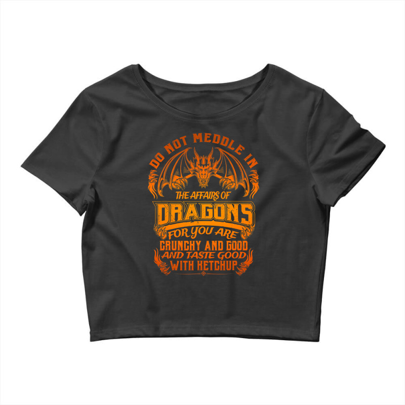 Do Not Meddle The Affairs Of Dragons Funny Dragon  Crop Top by spreesgomez | Artistshot