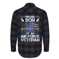 Proud Son Of A Air Force Veteran American Flag Mil Flannel Shirt | Artistshot