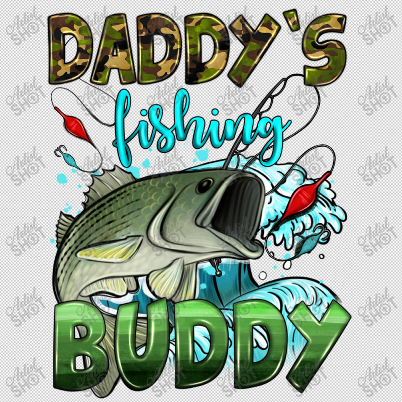 Custom Daddy's Fishing Buddy Digital Art By Hra Design Shop - Artistshot