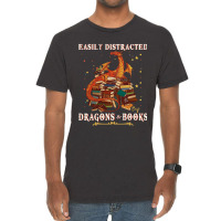 Books Dragon Shirt Easily Distracted By Dragon And Vintage T-shirt | Artistshot