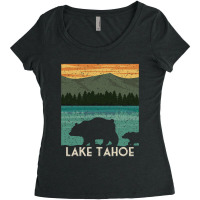 Lake Tahoe California Nevada Vintage Bear Camping  Women's Triblend Scoop T-shirt | Artistshot