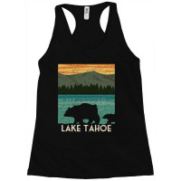 Lake Tahoe California Nevada Vintage Bear Camping  Racerback Tank | Artistshot