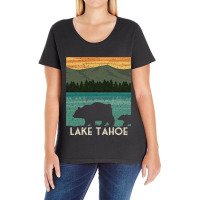 Lake Tahoe California Nevada Vintage Bear Camping  Ladies Curvy T-shirt | Artistshot