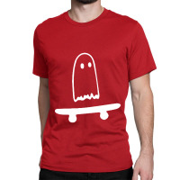 Ghost Skateboard Lazy Halloween Classic T-shirt | Artistshot