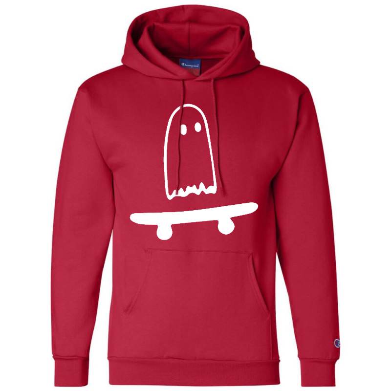 Ghost Skateboard Lazy Halloween Champion Hoodie | Artistshot