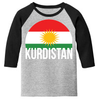 Kurdistan Kurds Syria Iraq Gift   Turkey Flag For Youth 3/4 Sleeve | Artistshot