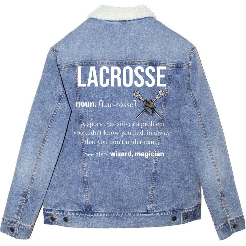 Lacrosse Bat Ball (11) Unisex Sherpa-Lined Denim Jacket by ChuArt. | Artistshot