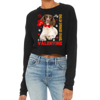 My English Springer Spaniel Is My Valentine Dog Wi Cropped Sweater | Artistshot