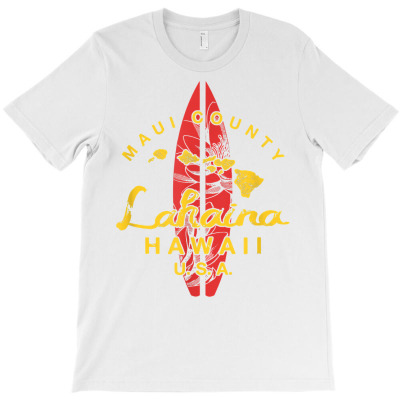 Hawaii Lahaina Maui Vintage Hawaiian Islands Surf T Shirt T-shirt Designed By Luan Truong