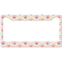 Level 100 Days Of School Unlocked Gamer Watercolor License Plate Frame | Artistshot