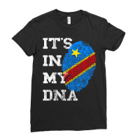 It's In My Dna Congolese Genetic Congo Pride Afric Ladies Fitted T-shirt | Artistshot