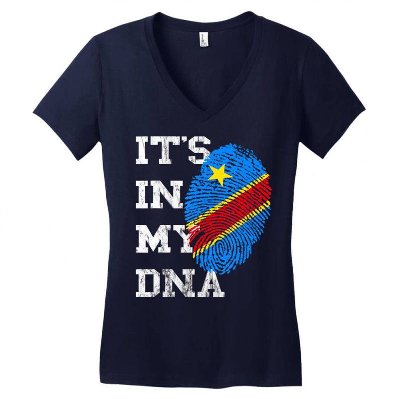 It's In My Dna Congolese Genetic Congo Pride Afric Women's V-Neck T-Shirt by krumsiek | Artistshot