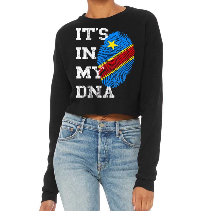 It's In My Dna Congolese Genetic Congo Pride Afric Cropped Sweater by krumsiek | Artistshot