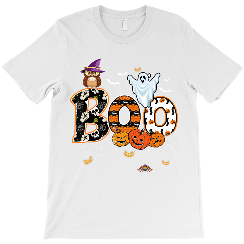 Boo Creepy Owl Pumpkin Ghost Funny Halloween Costu T-shirt | Artistshot