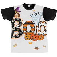 Boo Creepy Owl Pumpkin Ghost Funny Halloween Costu Graphic T-shirt | Artistshot