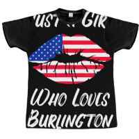 Lips Mouth Love American Flag Burlington T Shirt Graphic T-shirt | Artistshot