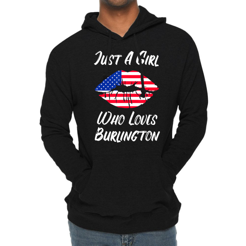 Lips Mouth Love American Flag Burlington T Shirt Lightweight Hoodie | Artistshot