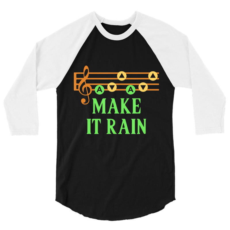 Make It Rain Song Of Storms  Awesome 90's Novelty 3/4 Sleeve Shirt by imelde | Artistshot