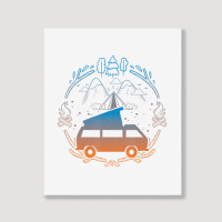 Van Life Design   Vanagon Van Bus Dipper Campfire Portrait Canvas Print | Artistshot