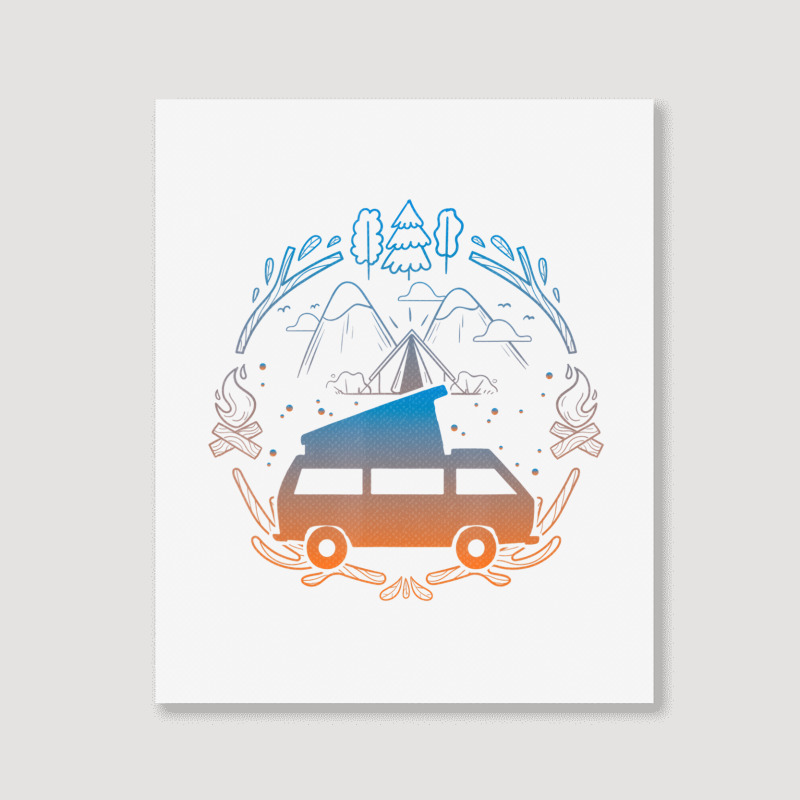 Van Life Design   Vanagon Van Bus Dipper Campfire Portrait Canvas Print | Artistshot