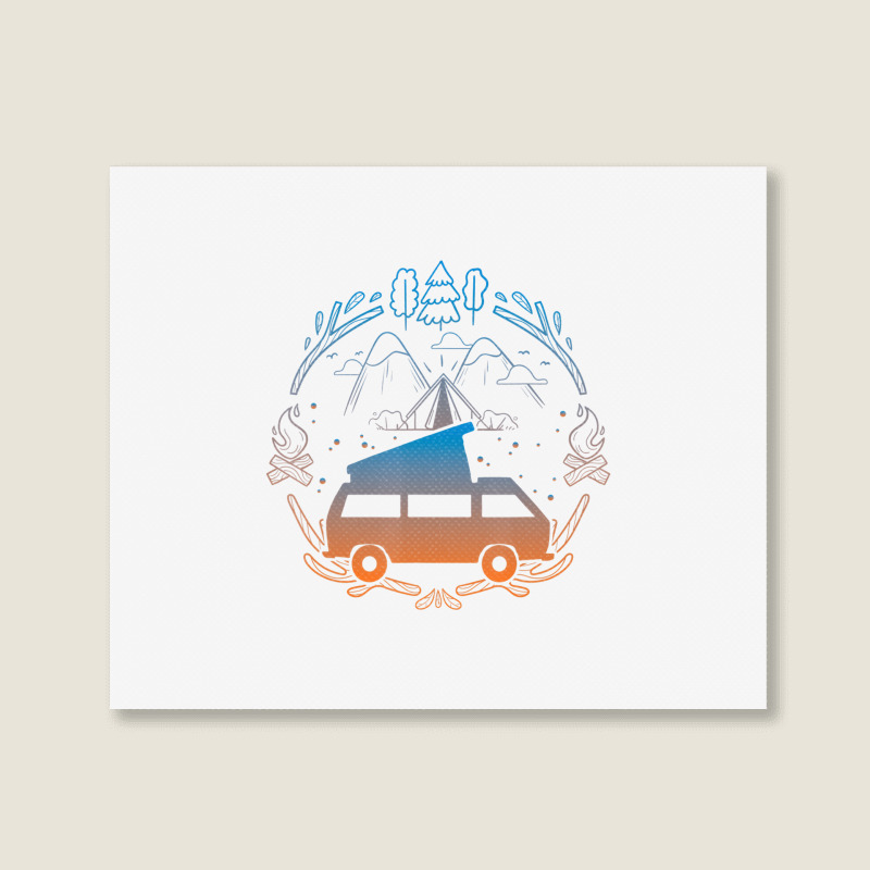 Van Life Design   Vanagon Van Bus Dipper Campfire Landscape Canvas Print | Artistshot