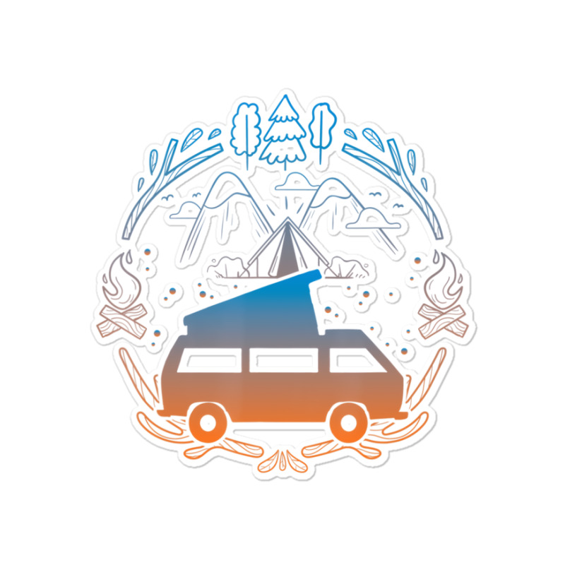 Van Life Design   Vanagon Van Bus Dipper Campfire Sticker | Artistshot