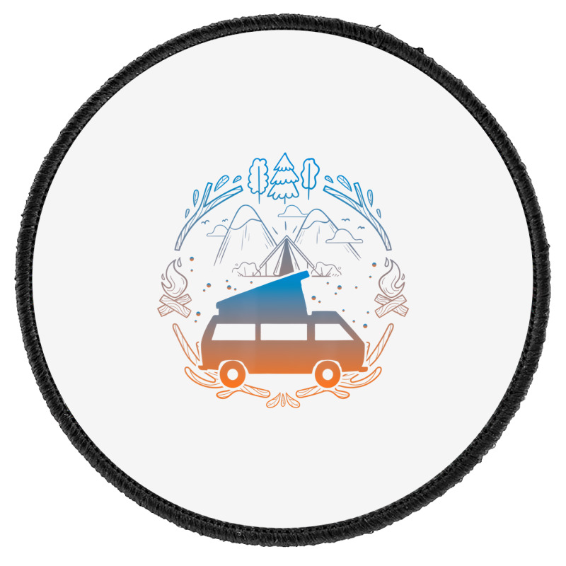 Van Life Design   Vanagon Van Bus Dipper Campfire Round Patch | Artistshot