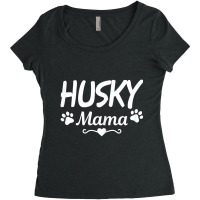 Womens Husky Mama Siberian Husky Mom Funny Cute Do Women's Triblend Scoop T-shirt | Artistshot