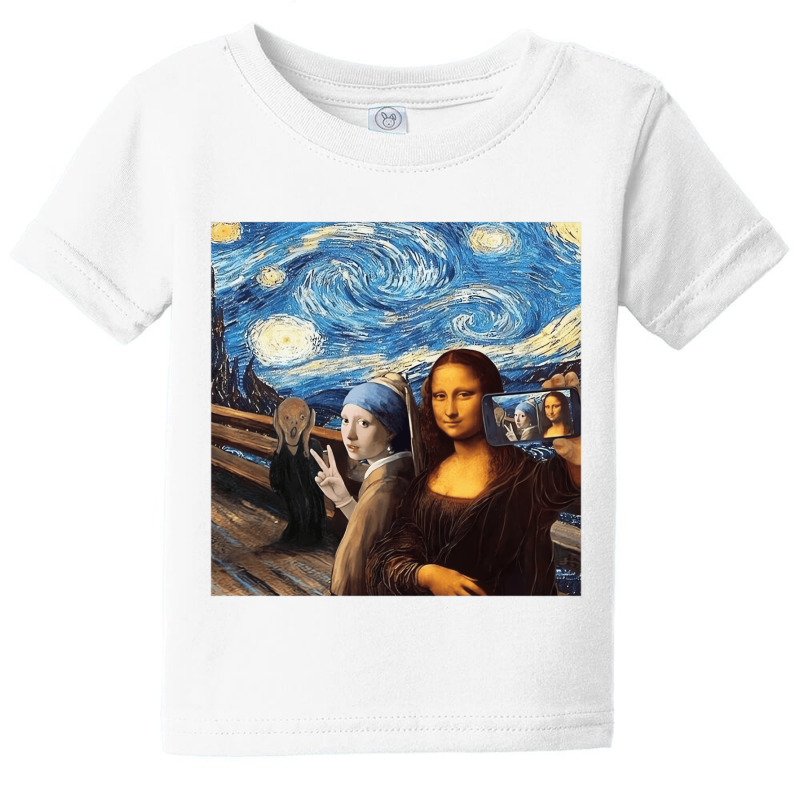 Mona Lisa Girl With A Pearl Earring The Scream Sta Baby Tee by catricegar | Artistshot