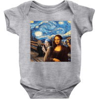 Mona Lisa Girl With A Pearl Earring The Scream Sta Baby Bodysuit | Artistshot