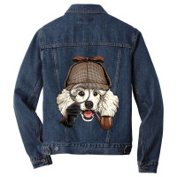 Poodle Detective Poodle Dog Lover Men Denim Jacket | Artistshot