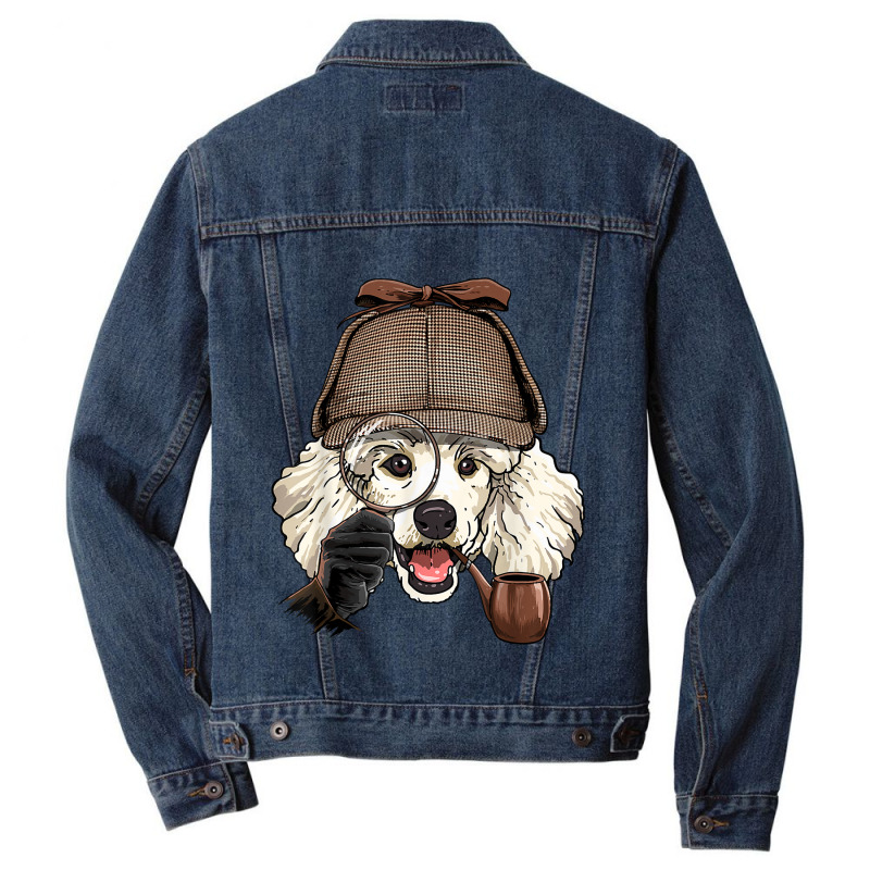 Poodle Detective Poodle Dog Lover Men Denim Jacket by kerrmanthez | Artistshot