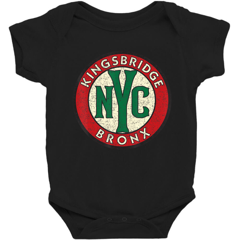 Kingsbridge Vintage Road Sign Distressed Print T S Baby Bodysuit | Artistshot