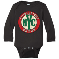 Kingsbridge Vintage Road Sign Distressed Print T S Long Sleeve Baby Bodysuit | Artistshot