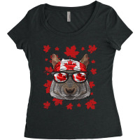 Canadian Squirrel Patriotic Canada Flag Maple Leaf Women's Triblend Scoop T-shirt | Artistshot