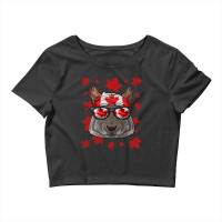 Canadian Squirrel Patriotic Canada Flag Maple Leaf Crop Top | Artistshot