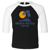 Womens Marina Del Rey City California Beach Summer Family Vacation V N Toddler 3/4 Sleeve Tee | Artistshot