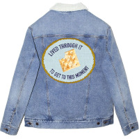 Saltine Sticker Sticke Unisex Sherpa-lined Denim Jacket | Artistshot